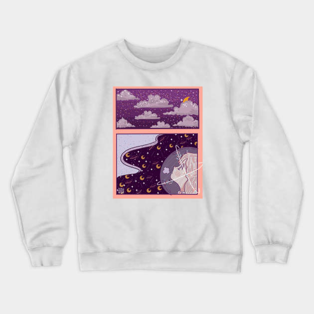 Space Cadet Comic Crewneck Sweatshirt by DejaDoodlesArt